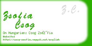 zsofia csog business card